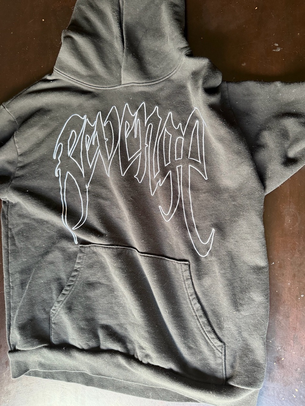 EMBROIEDERED revenge outline hoodie (not a kill hoodie)